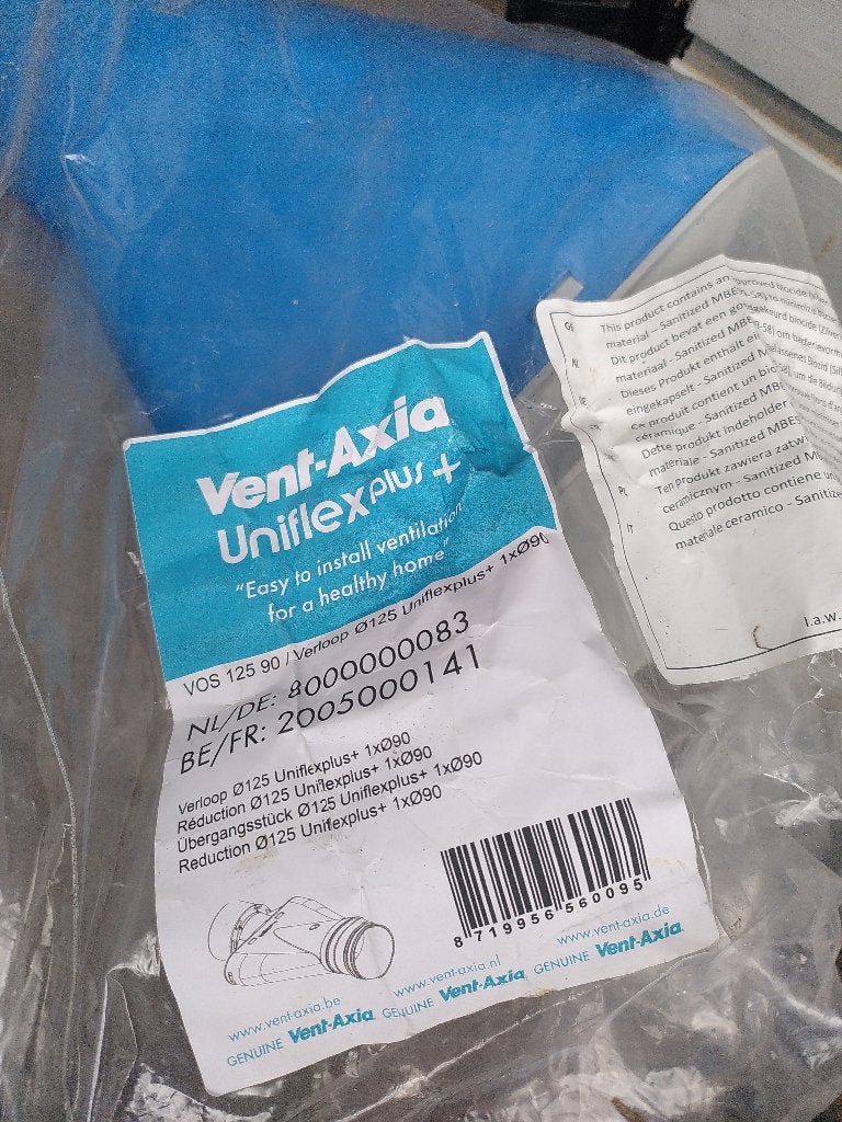 Vent-Axia verloop 125-90mm, Ophalen, Nieuw, Ventilator en Afzuiger