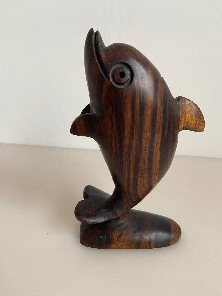 Dolfijn van hout 17 cm, Ophalen of Verzenden, Hout, Houtsnijwerk, Overige onderwerpen