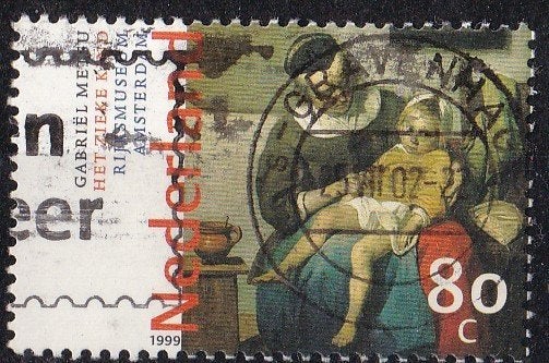 17e Eeuwse schilderkunst - Metsu - gebruikt – NVPH 1831, Ophalen of Verzenden, Na 1940, Gestempeld