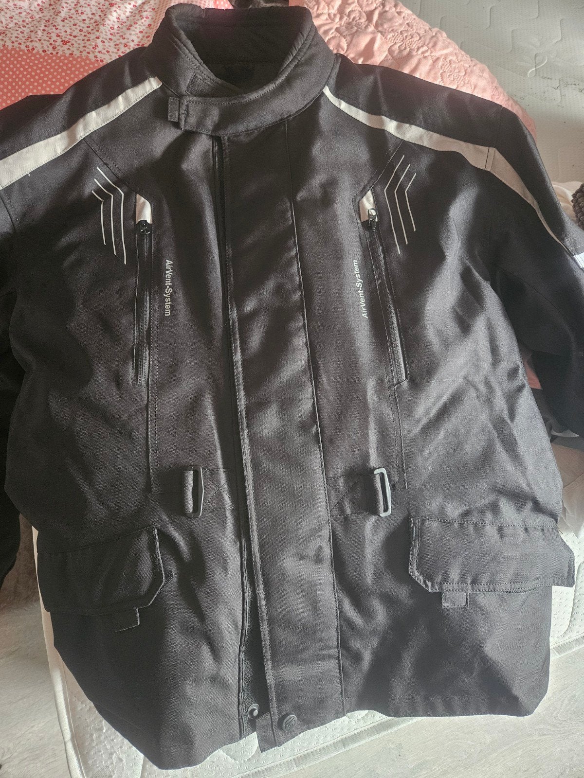 GERMAS Motorjas Textiel Zwart 5XL/62, GERMAS, Jas | textiel, Heren, Ophalen of Verzenden
