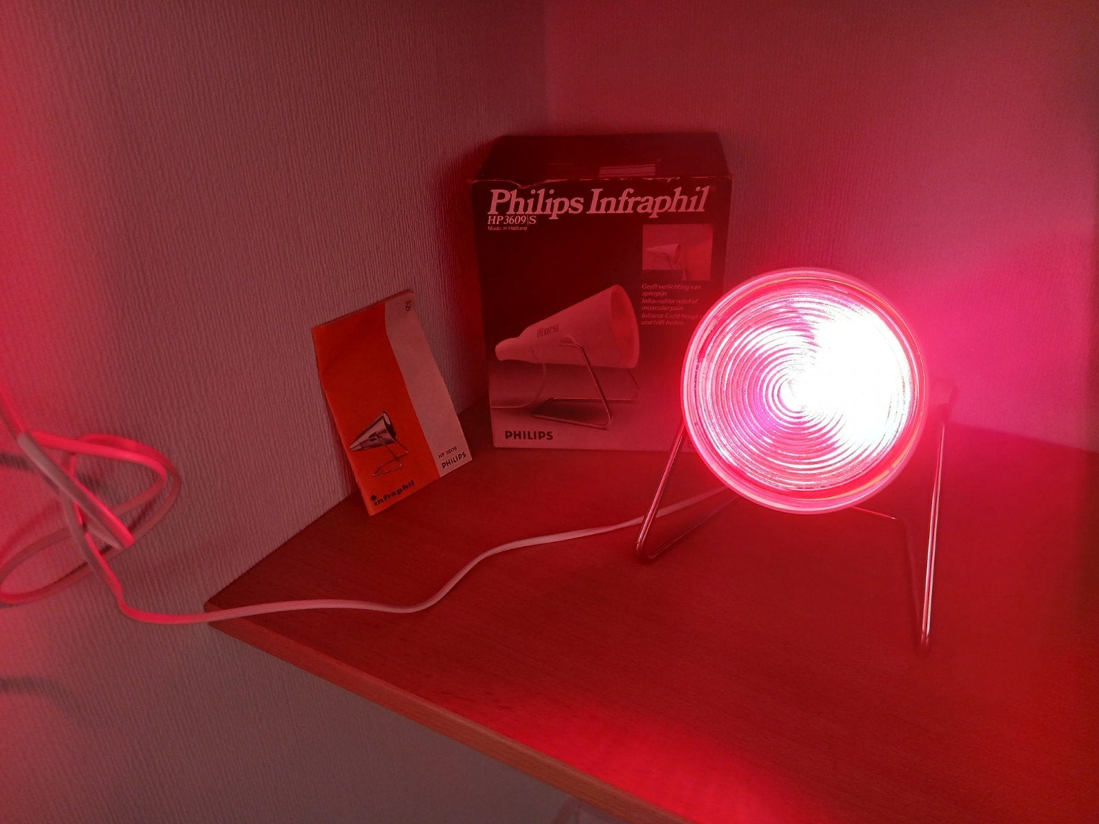 Philips Infraphil HP 3609 voorzien van infrarood lamp, Ophalen of Verzenden, Gebruikt