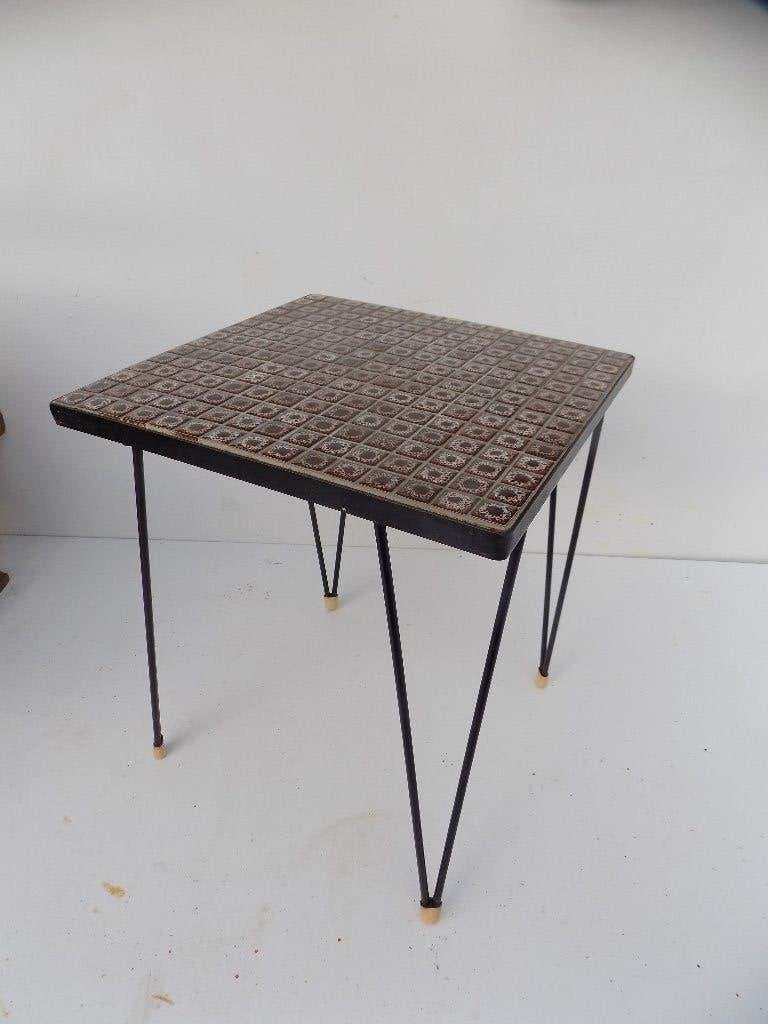 Vintage mozaïek tafel 1950 1960 retro, Ophalen of Verzenden, Gebruikt