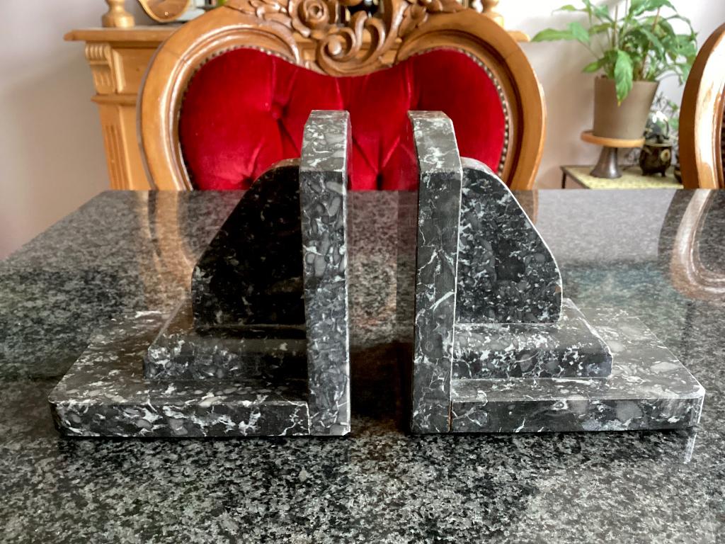 Boekensteunen, marmer, Art Deco, vintage/antiek, Ophalen, Gebruikt