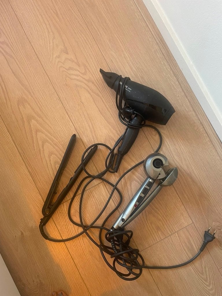 hair dryer + hair straightener + hair curler, Witgoed en Apparatuur, Ophalen, Zo goed als nieuw, Haarverzorging