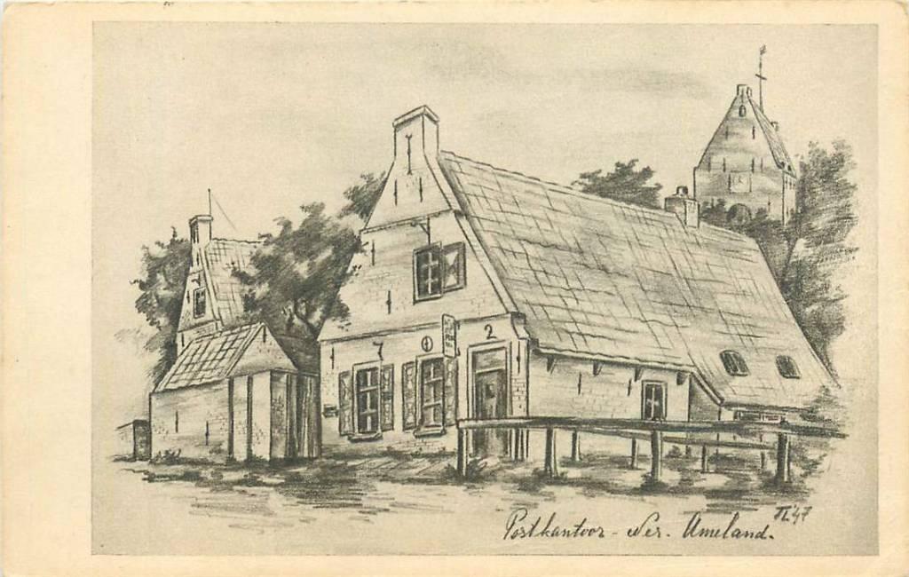 381-496-003 Ameland Postkantoor, Verzenden, Voor 1920, Friesland