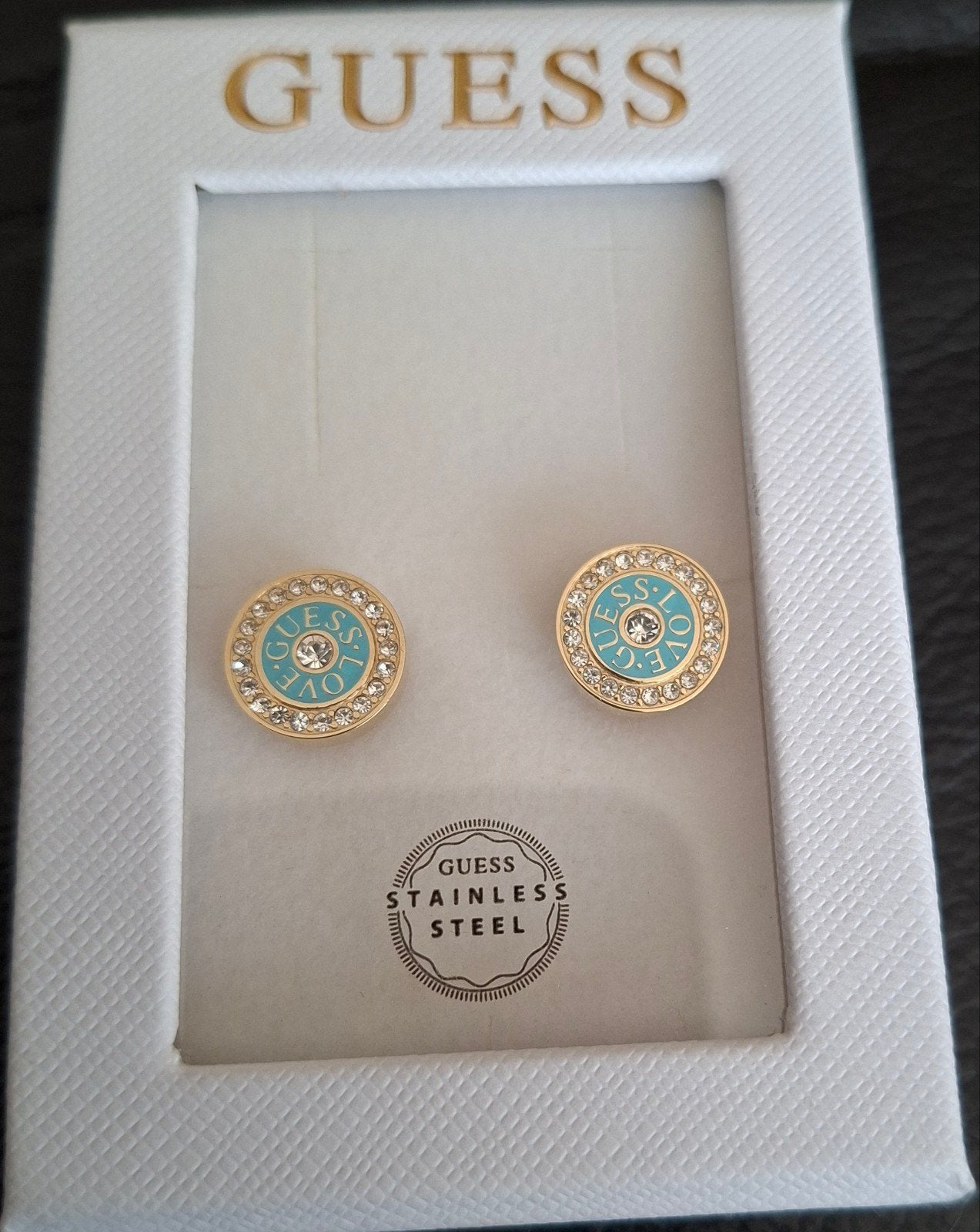 Guess oorbellen, Ophalen of Verzenden, Nieuw, Blauw, Overige materialen