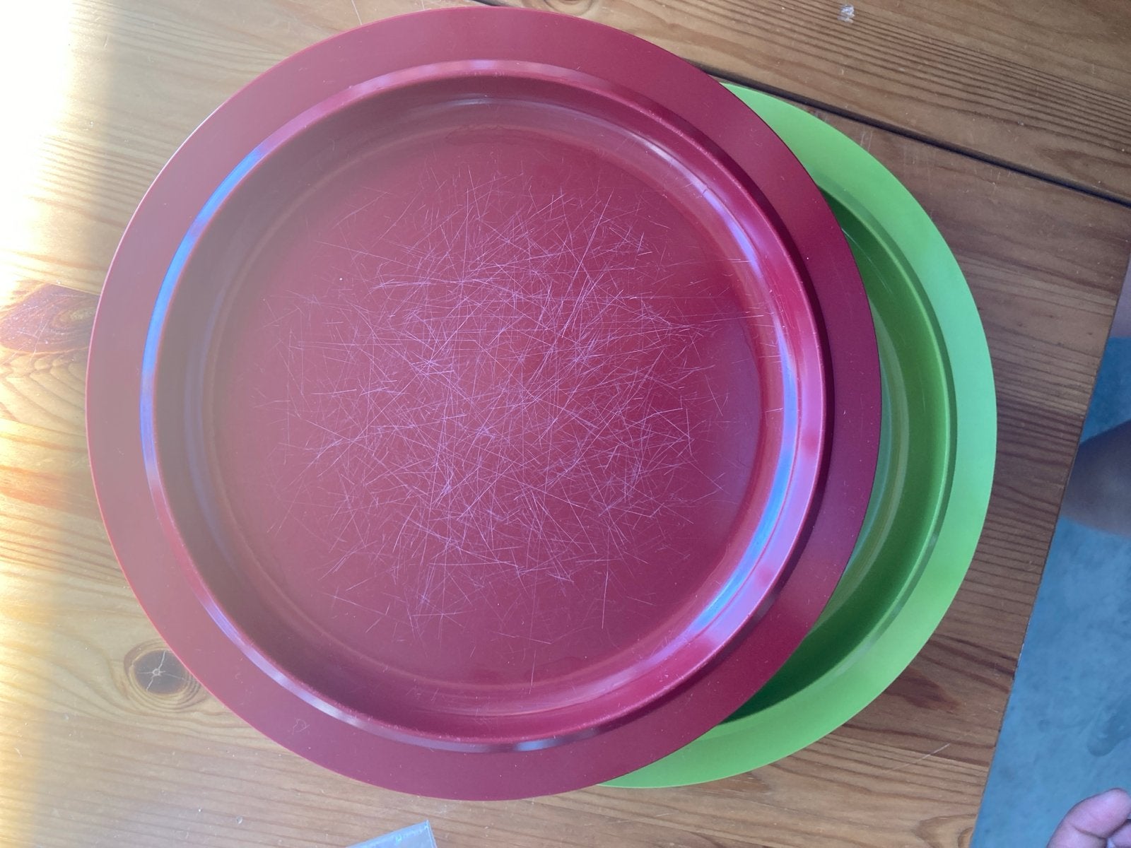 Rosti Mepal borden rood en groen, Kunststof, Gebruikt, Mepal, Vintage