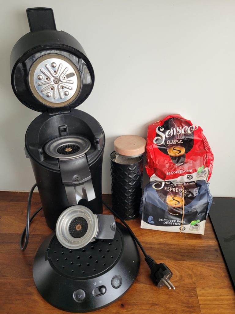 Philips Senseo Koffiezetapparaat - Zwart, Witgoed en Apparatuur, Koffiezetapparaten, Gebruikt, Koffiepads en cups, Koffiemachine