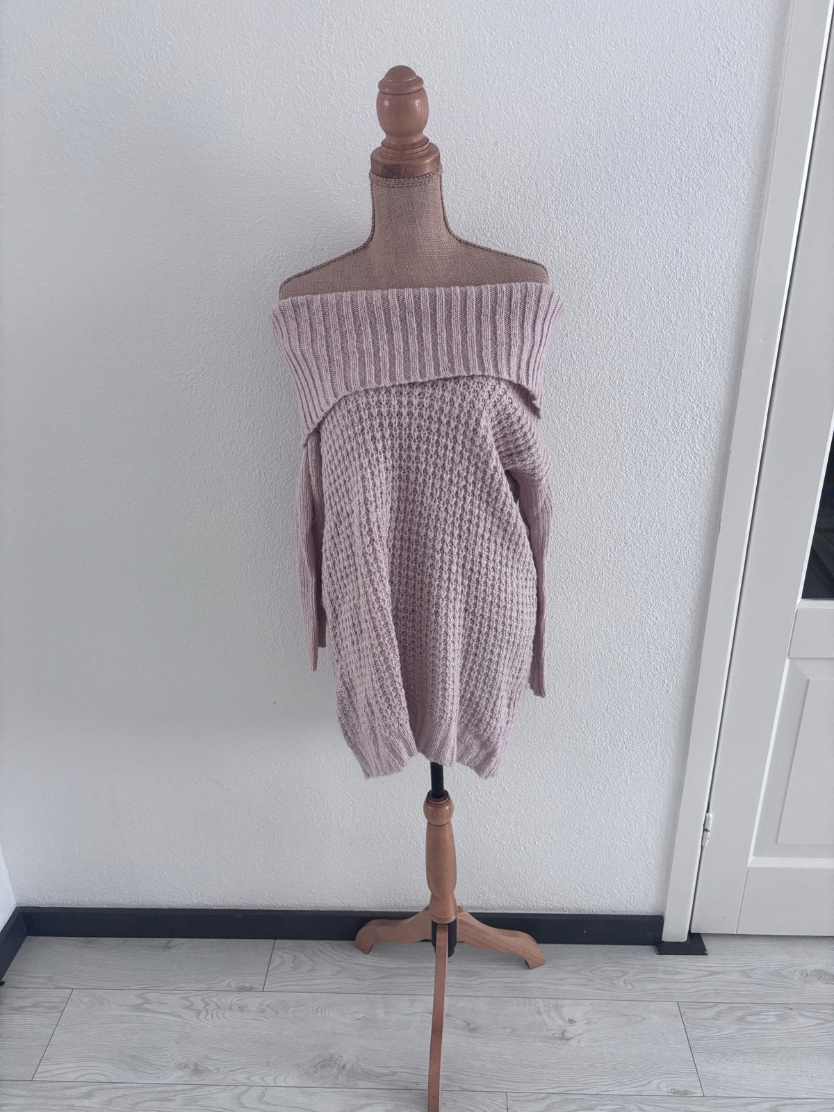 H&M off-shoulder trui XS/S, Ophalen of Verzenden, Gedragen, Maat 34 (XS) of kleiner, Roze