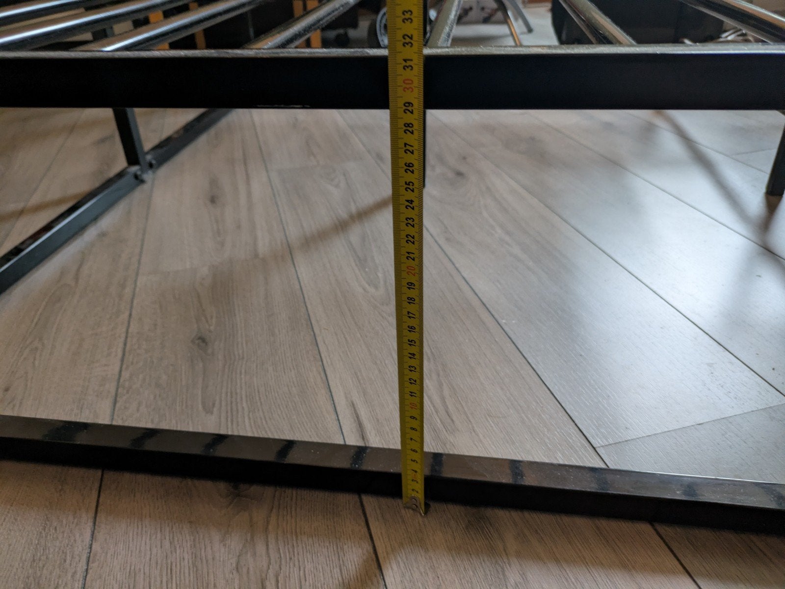 Metalen bedframe 120x200 cm, Huis en Inrichting, Slaapkamer | Bedden, Ophalen, Gebruikt, Zwart, Twijfelaar
