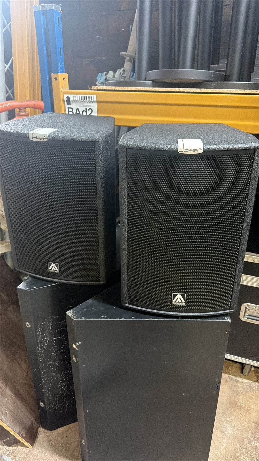 2x Master Audio JK10A actieve speakers inclusief hoezen, Ophalen, Zo goed als nieuw, Minder dan 500 watt