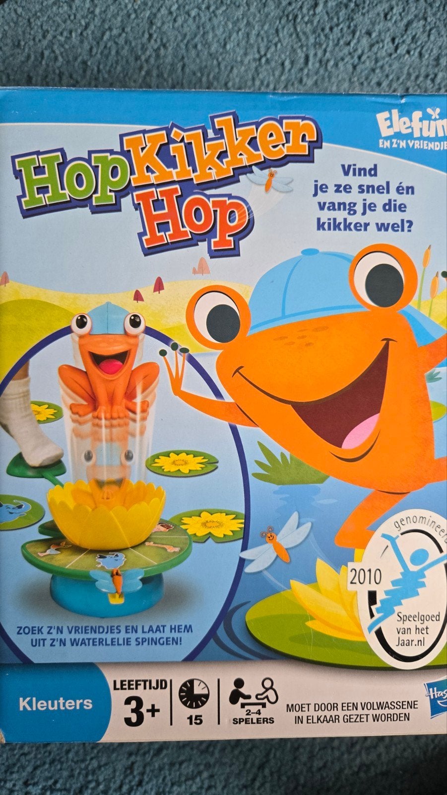 Hop Kikker Hop - Leuk familiespel voor kleuters, Een of twee spelers, Ophalen of Verzenden, Gebruikt, Hasbro