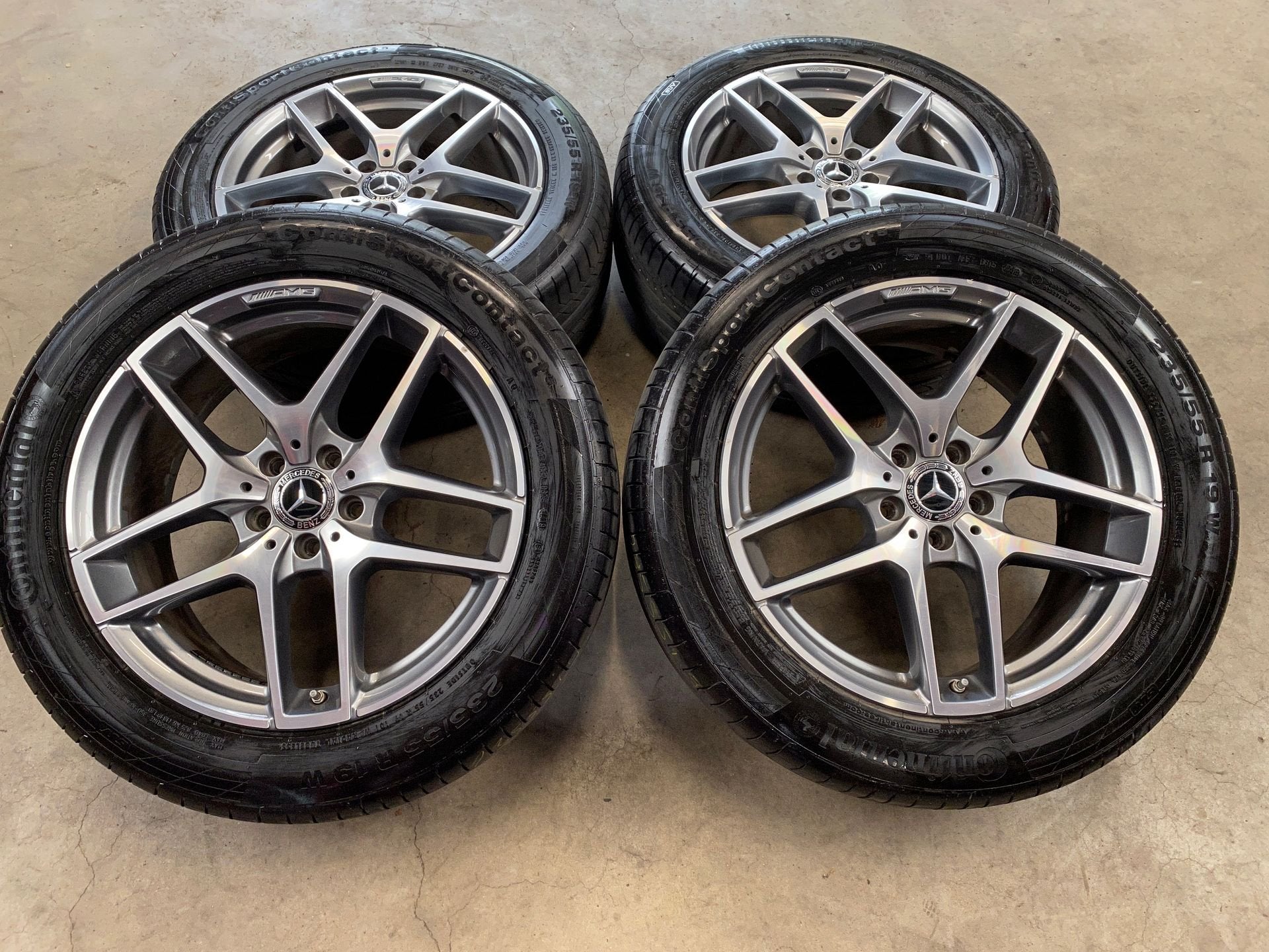 19 inch originele AMG velgen + winterbanden Mercedes GLC, Auto-onderdelen, Banden en Velgen, 19 inch, Gebruikt, -, -