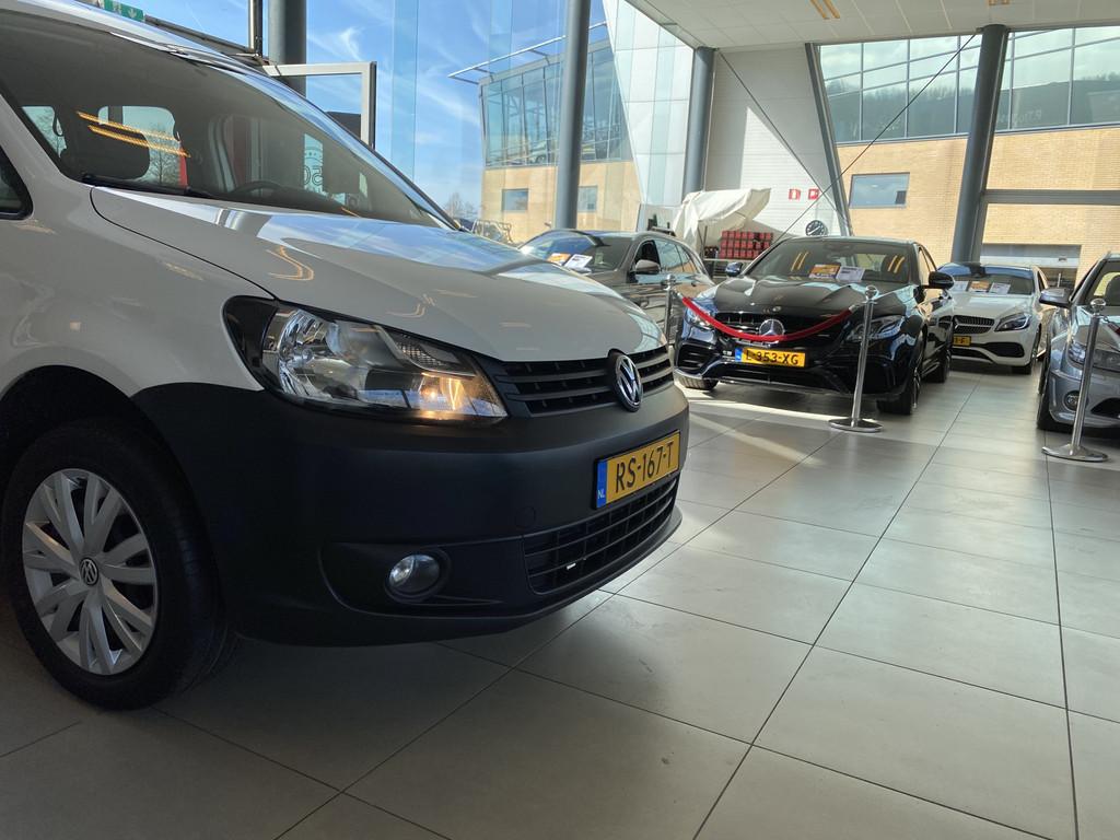 Volkswagen Caddy Maxi 1.6 TDIDealeronderhouden,5 Zits,Aangep, Auto's, Stof, Gebruikt, Zwart, 4 cilinders