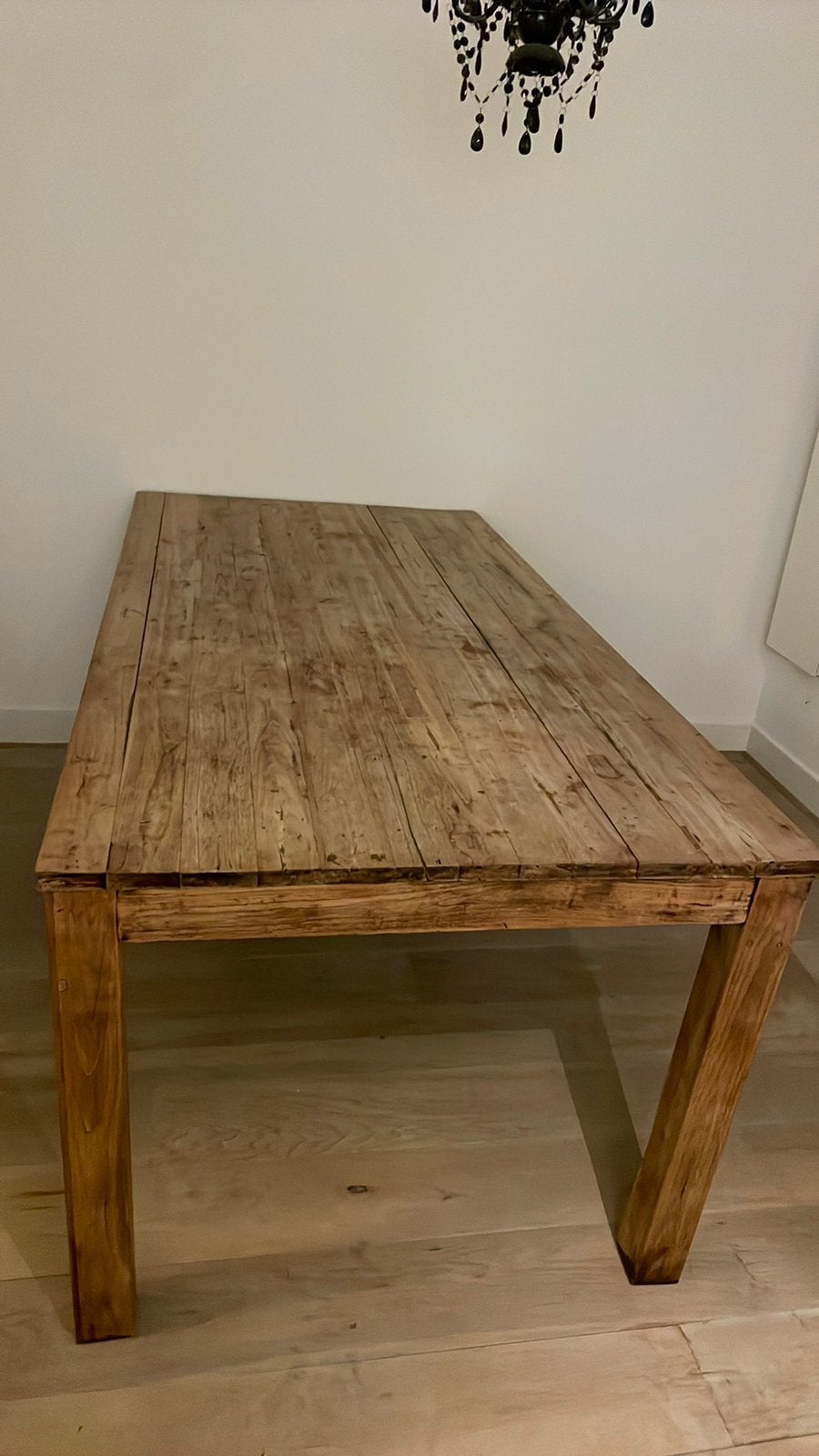 Eettafel hout, Ophalen, 200 cm of meer, 50 tot 100 cm, Zo goed als nieuw
