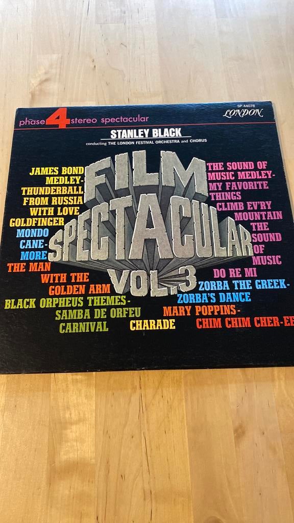 Vinyl lp Film Spectacular vol. 3 oa James Bond Mary Poppins, Ophalen of Verzenden, Zo goed als nieuw, 12 inch