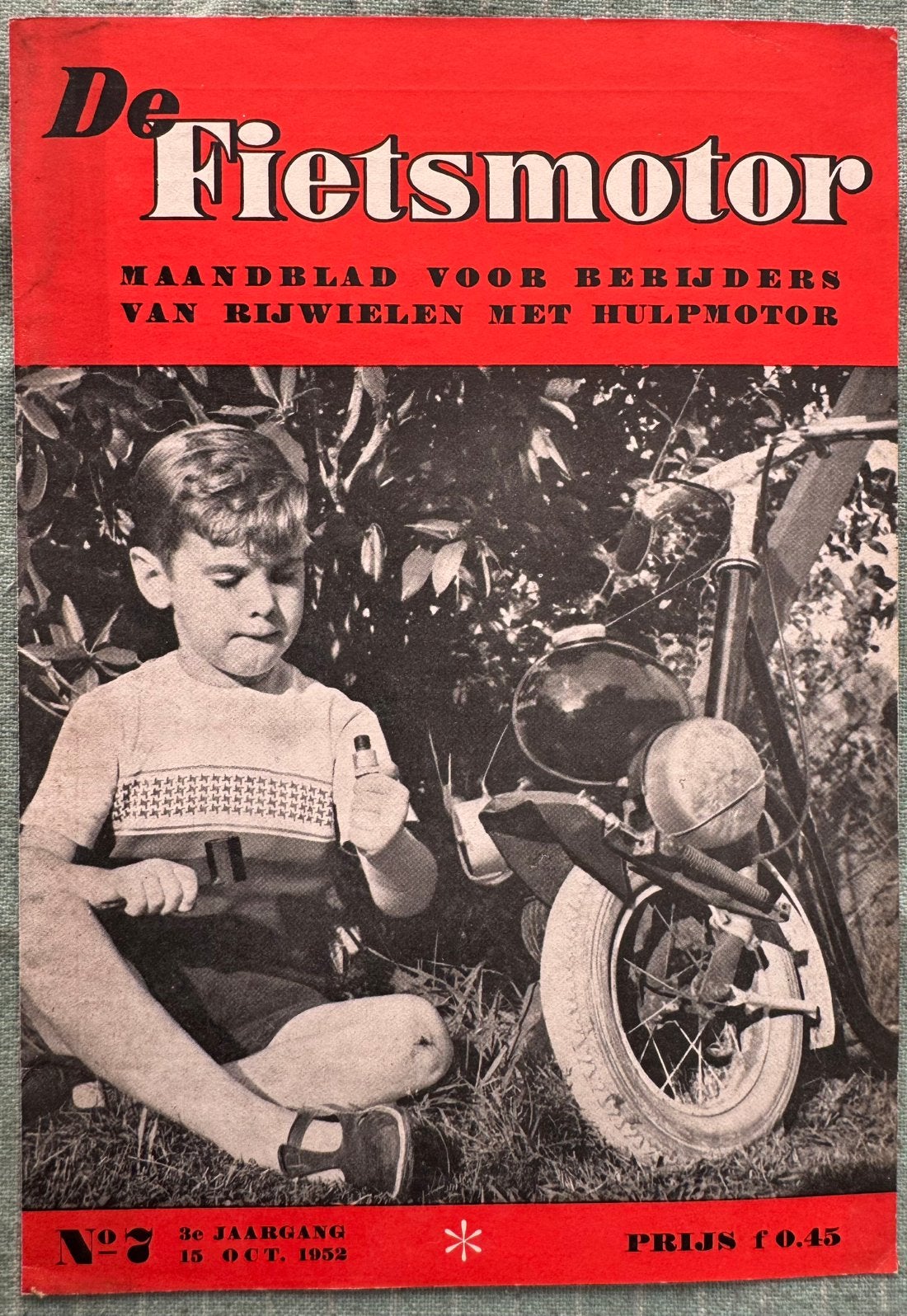 Knipsel 1952 met Berini eitje op step, Verzenden, Gebruikt, Motoren