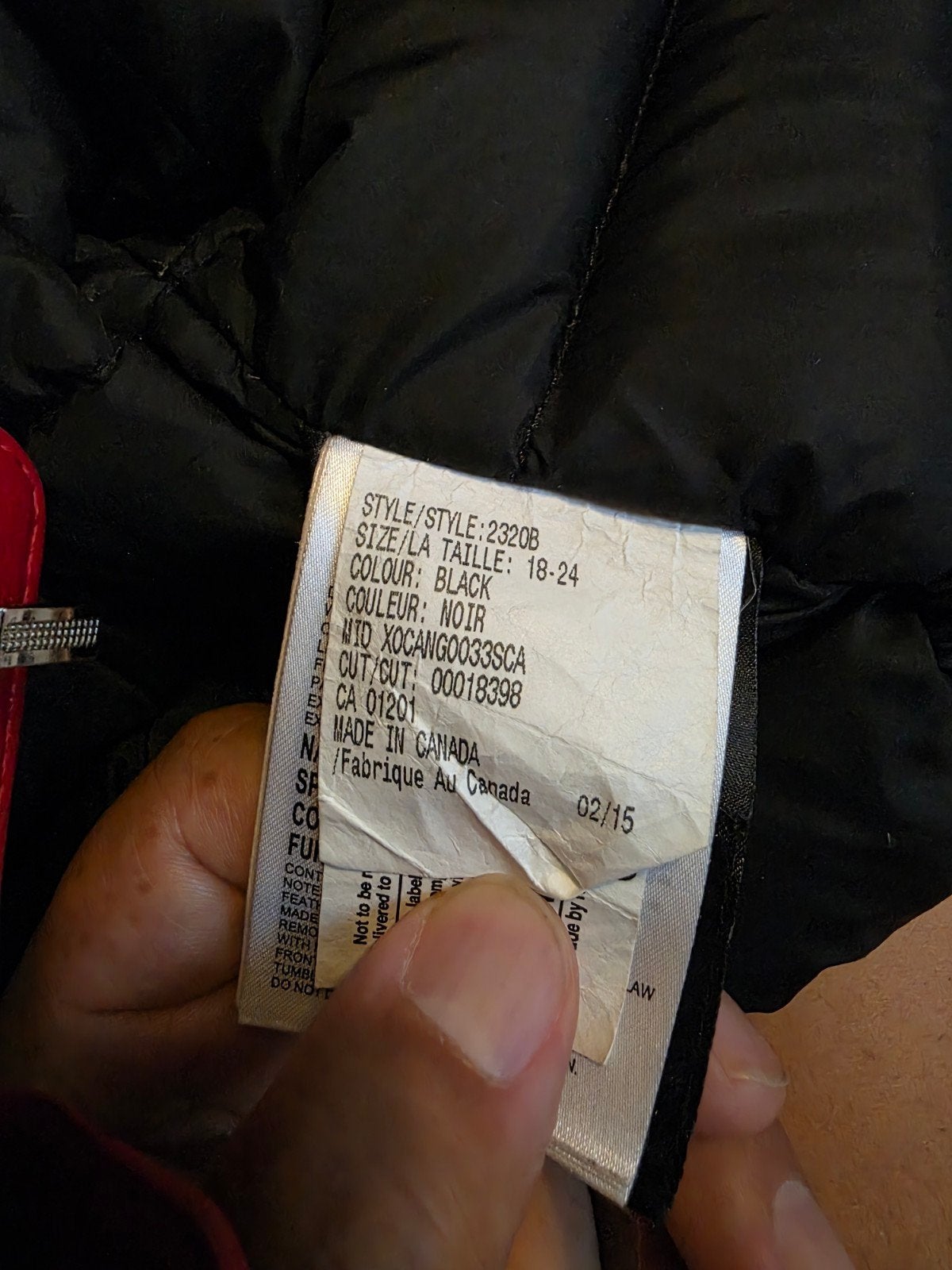 Canada Goose kinderjas zwart (18-24 maanden) - geen bontje, Ophalen of Verzenden, Zo goed als nieuw, Canada Goose, Jongen of Meisje