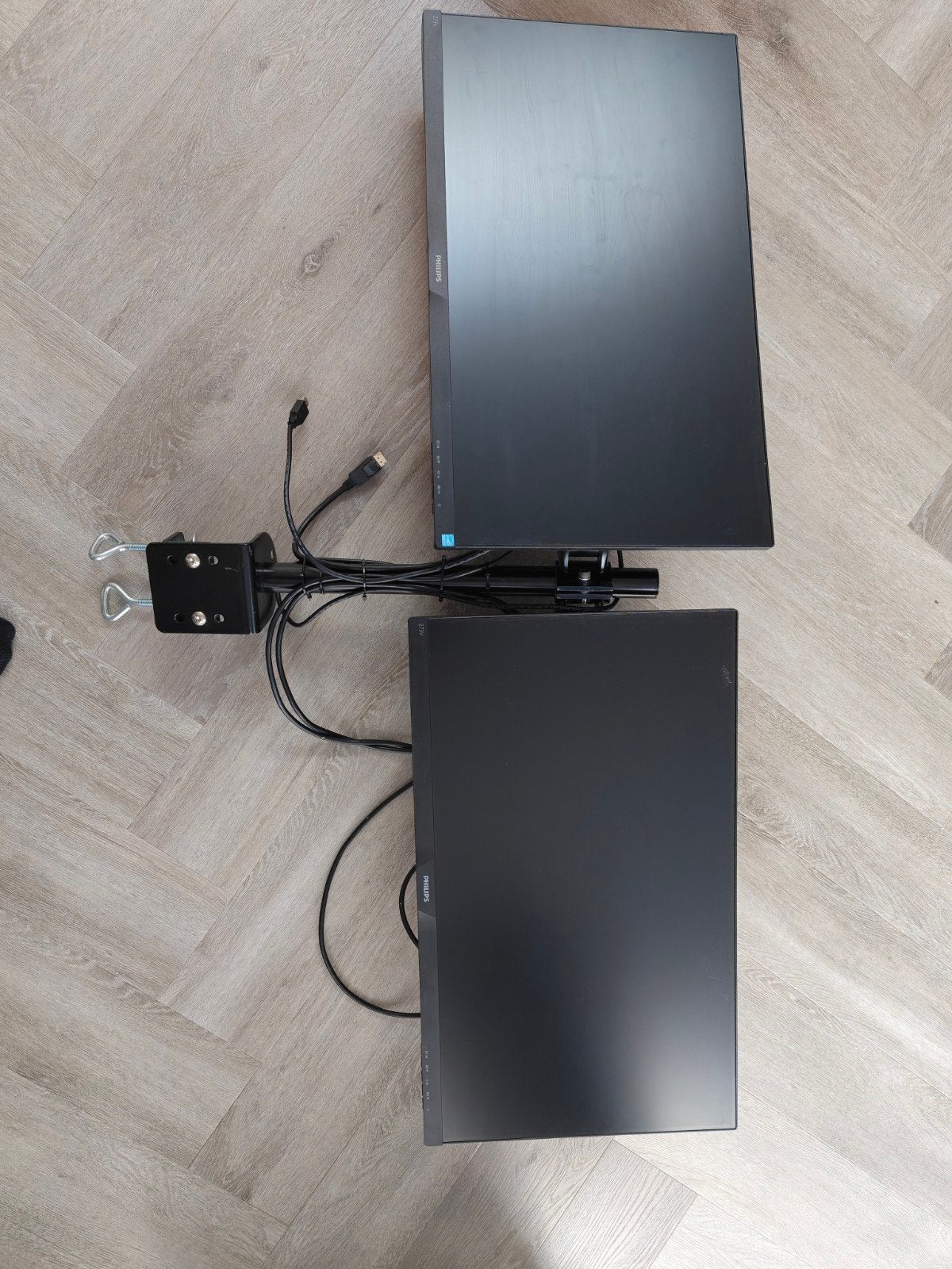 Philips 27 inch monitoren incl. armen, IPS, Full HD, Ophalen of Verzenden, Zo goed als nieuw