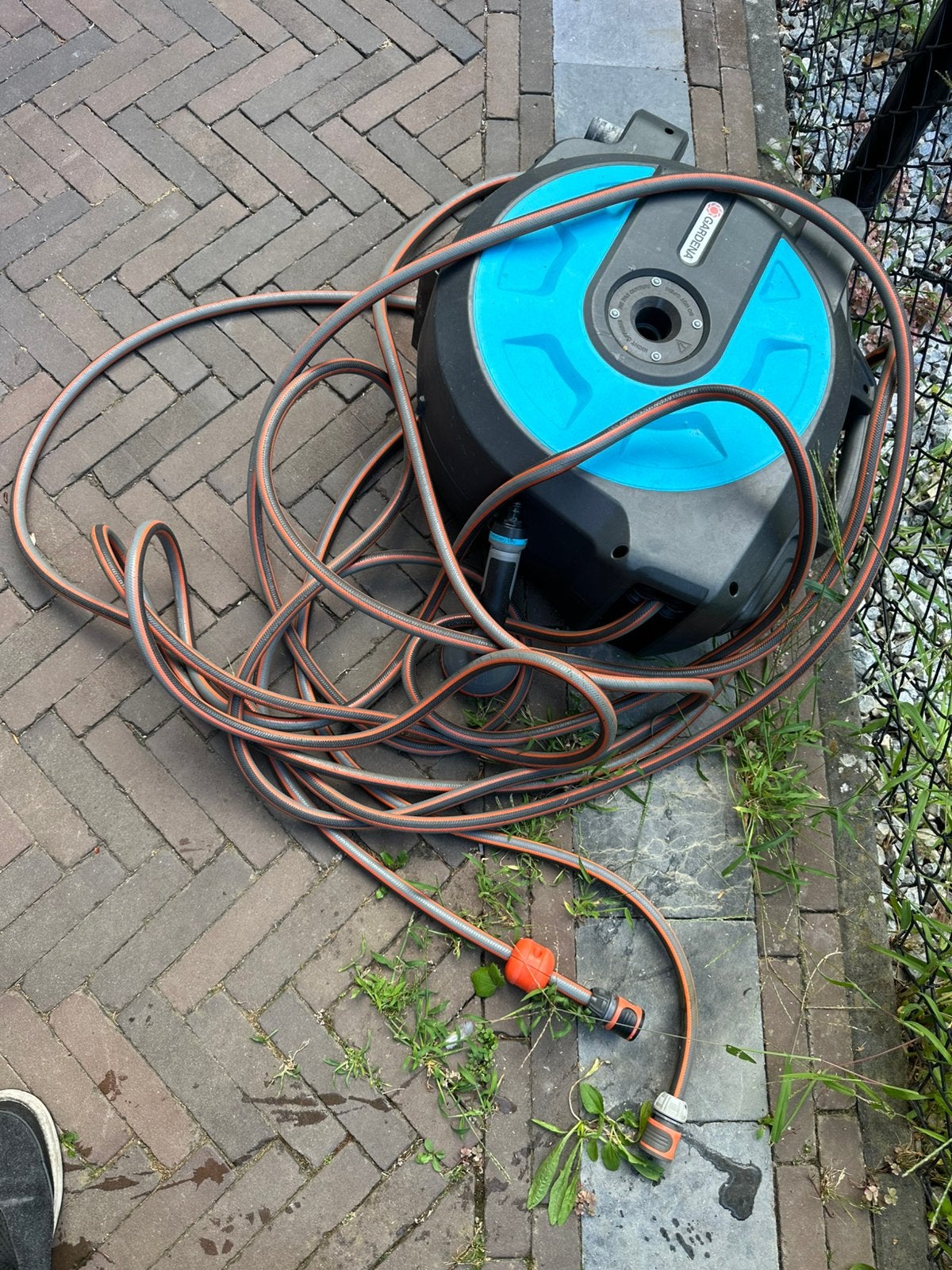 Gardena wandslangbox, Ophalen of Verzenden, Gebruikt, Tuinslanghaspel