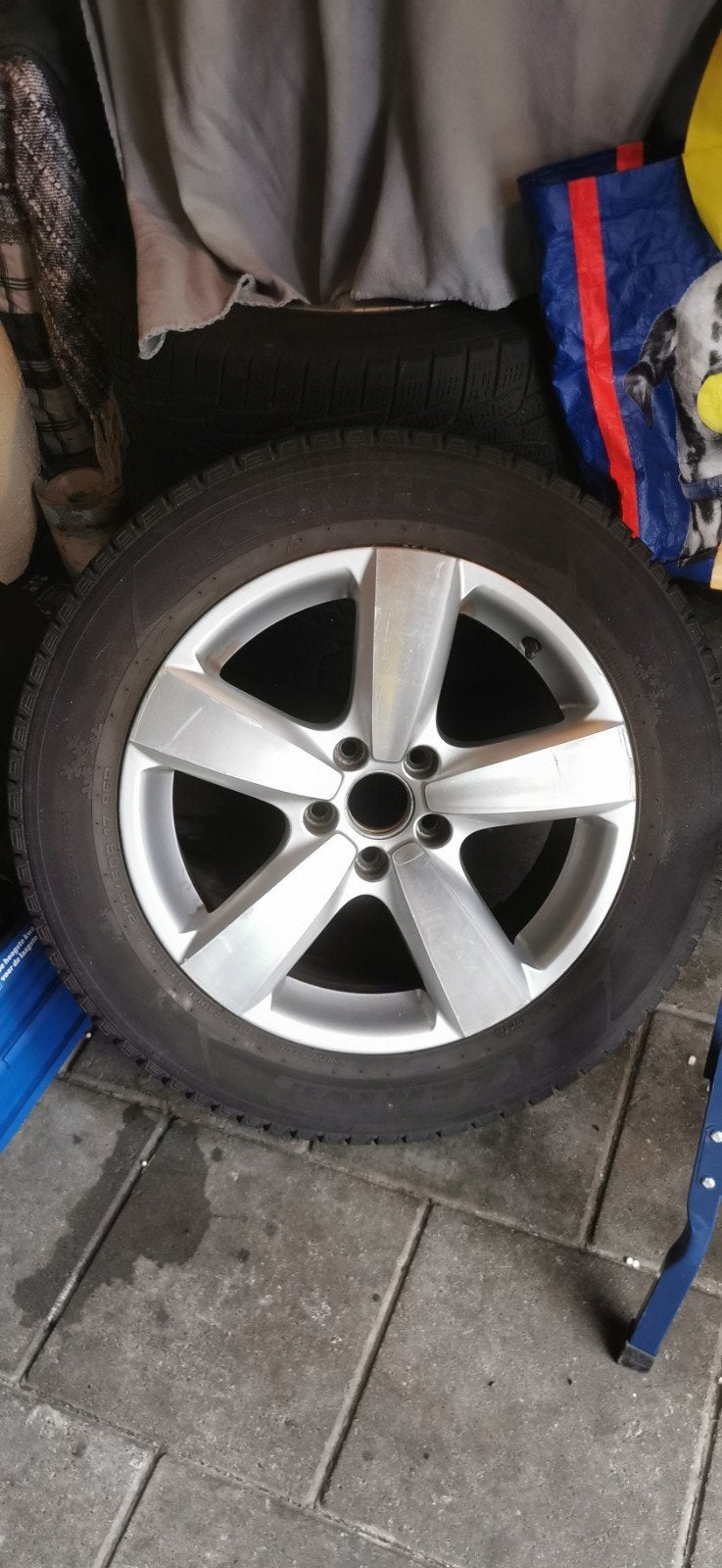 Winterbanden met velgen 215/60 R17 5 x 112, Ophalen, Banden en Velgen, 17 inch, Winterbanden