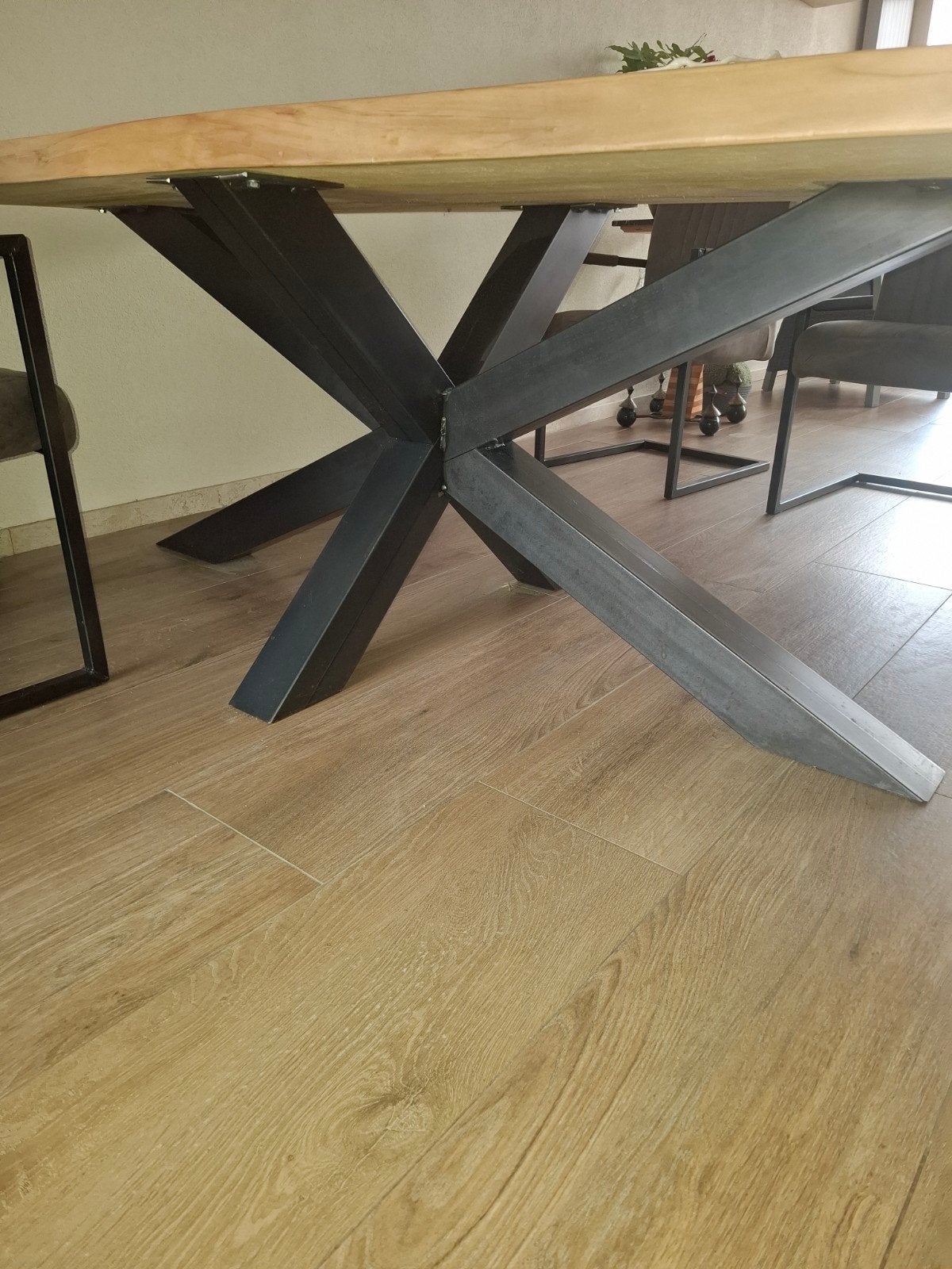 Tafelpoot Matrix Zwart Staal 10x10 koker, hoogte 72 cm, Ophalen, Tafelpoot, 50 tot 100 cm, Rechthoekig