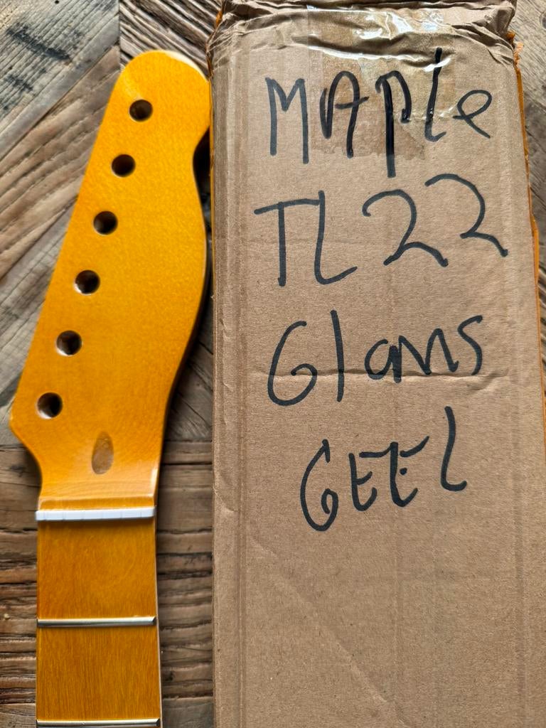 Telecaster style hals” Maple vintage yellow glans” TL22yell, Verzenden, Geen, Nieuw, Elektrische gitaar
