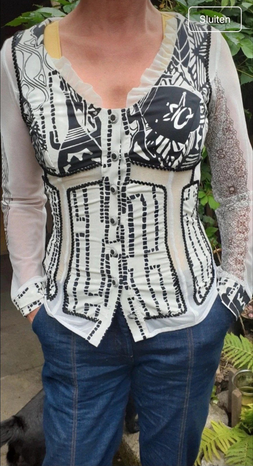 Save the Queen blouse, Kleding | Dames, Maat 38/40 (M), Zwart, Zo goed als nieuw, Lange mouw