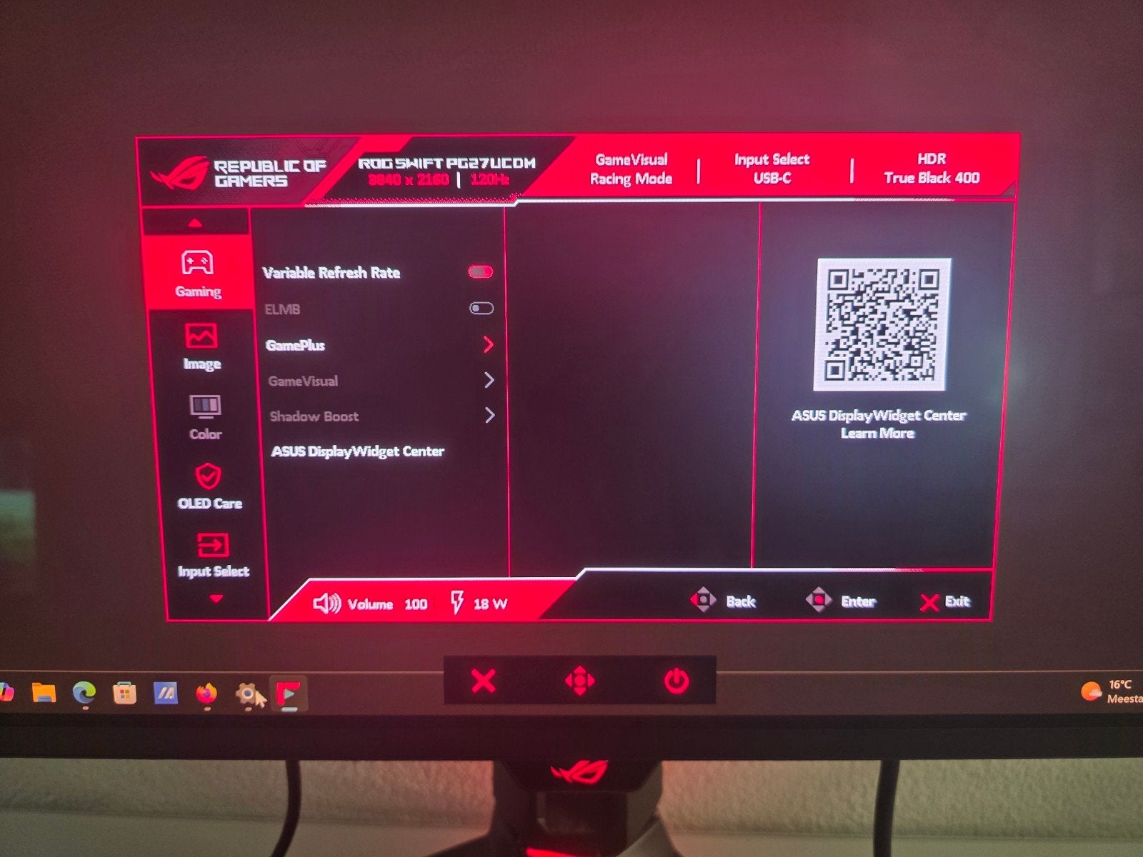 Asus ROG PG27UCDM 4K QD Oled 27", Computers en Software, Monitoren, 201 Hz of meer, DisplayPort, HDMI, USB-C, Ultra HD (4K), Ophalen of Verzenden