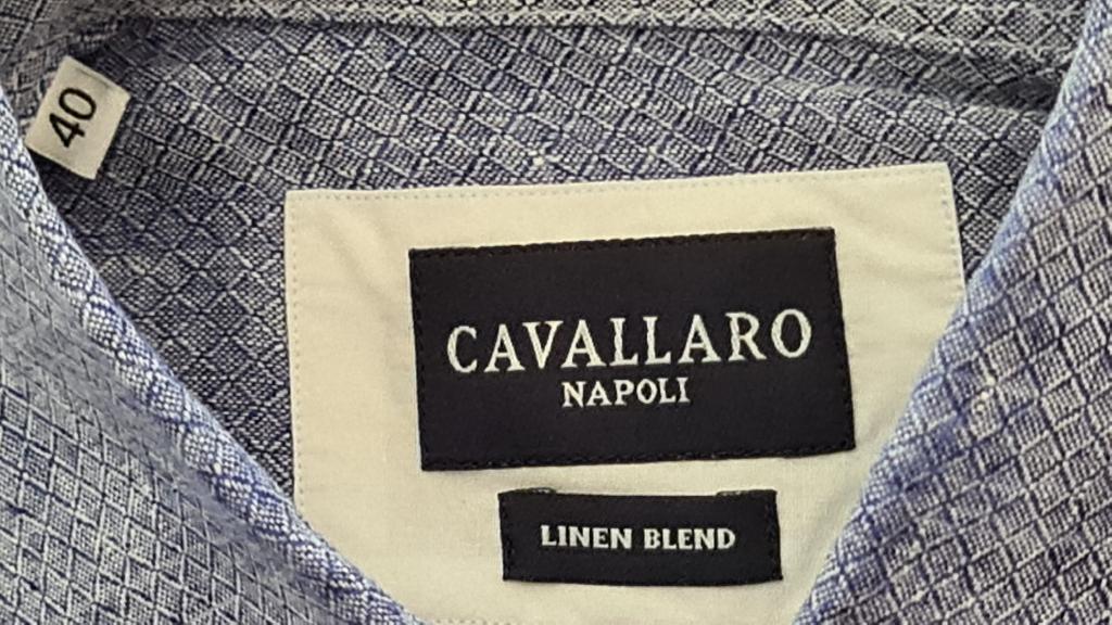 Nieuw Cavallaro Linnen overhemd met blauwe kleur maat 40, Nieuw, Halswijdte 39/40 (M), Cavallaro Napoli, Verzenden