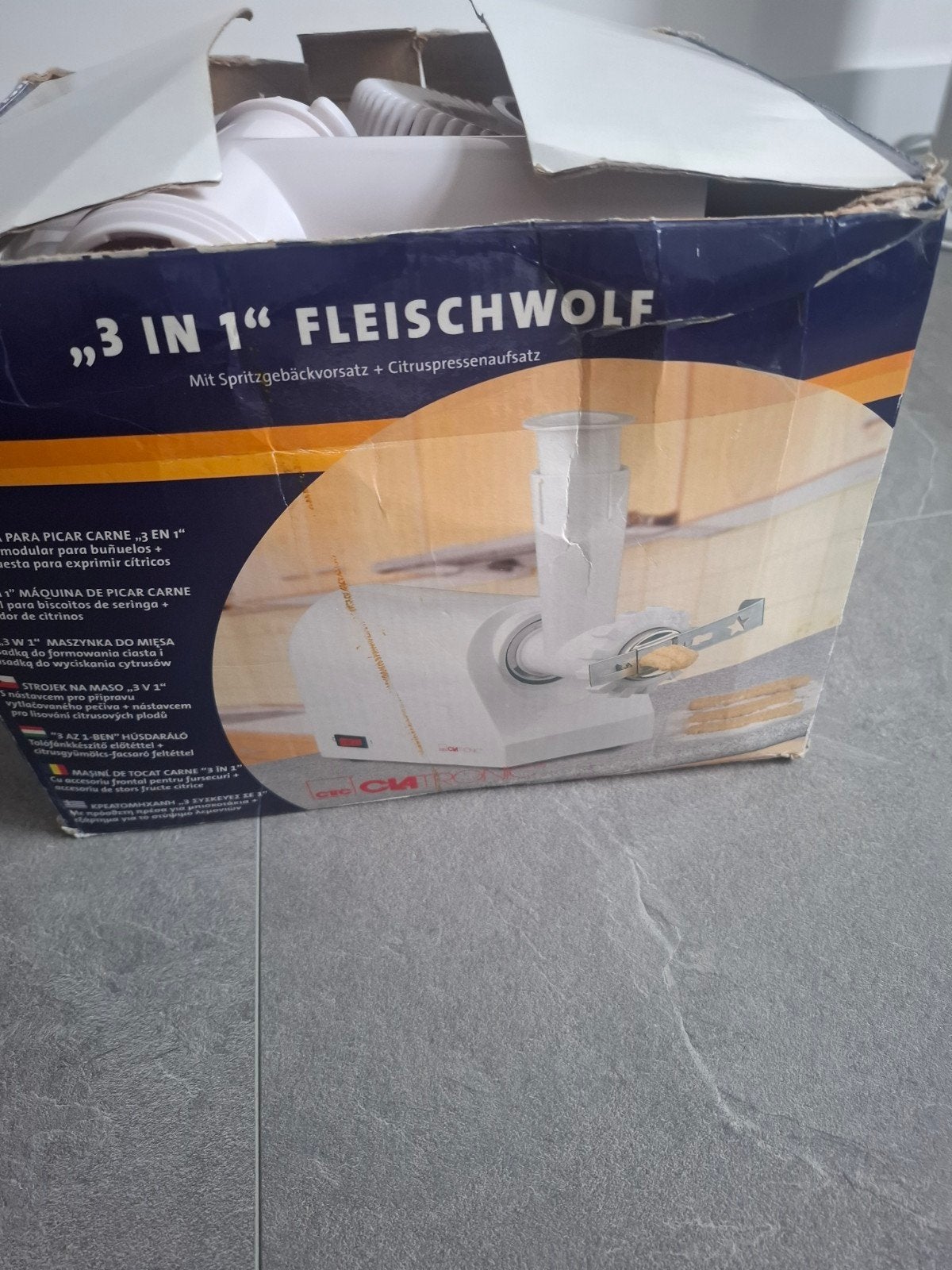 3-in-1 elektrische vleesmolen, groente- en fruitsnijder, Ophalen of Verzenden, Nieuw