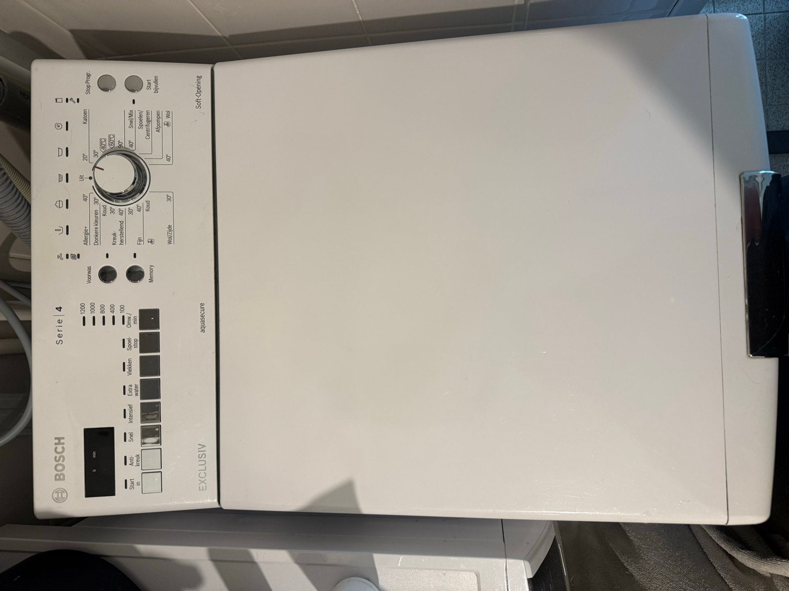 Bosch Serie 4 Exclusiv Bovenlader Wasmachine, Ophalen, Minder dan 85 cm, Bovenlader, Zo goed als nieuw