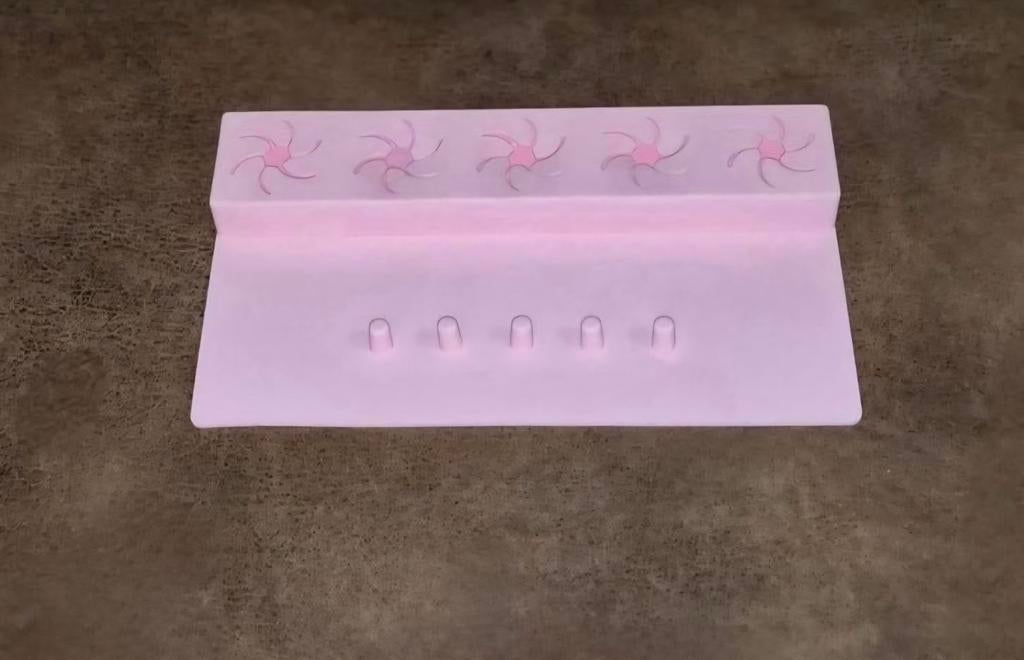 NIEUWE Roze Silicone Nail Art mat
met 5 potjes houders, Nieuw, Ophalen of Verzenden, Toebehoren, Handen en Nagels