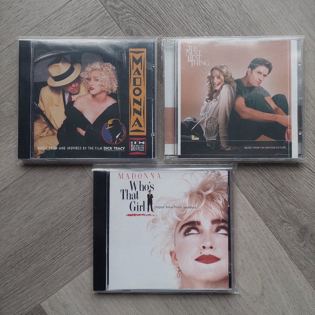 3 X Madonna Soundtracks/The Next Best Thing, Who's That Girl, Cd's en Dvd's, Film en Theater, Inclusief doosje, Ophalen of Verzenden