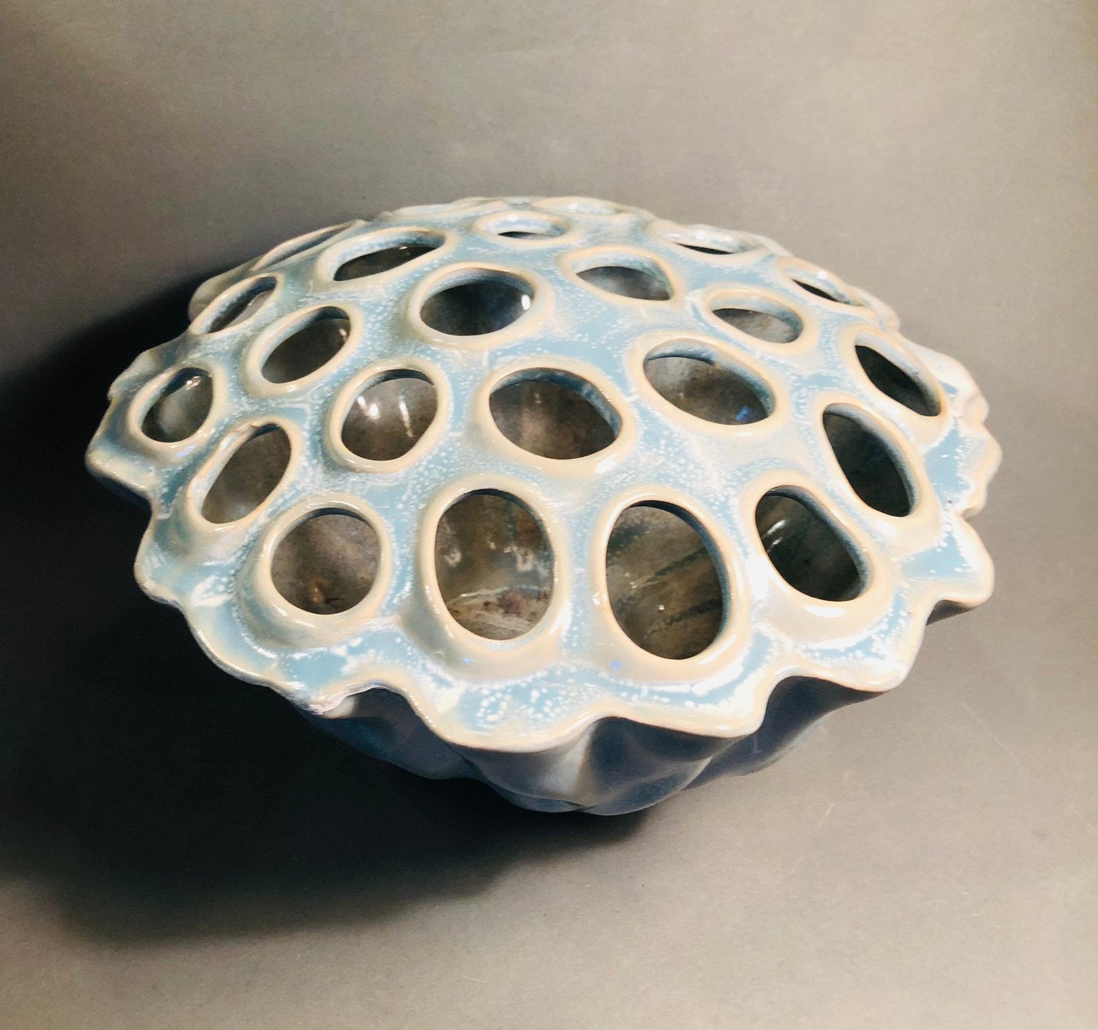 Des Pots lotusvaas, keramiek, lichtblauw, Ophalen of Verzenden
