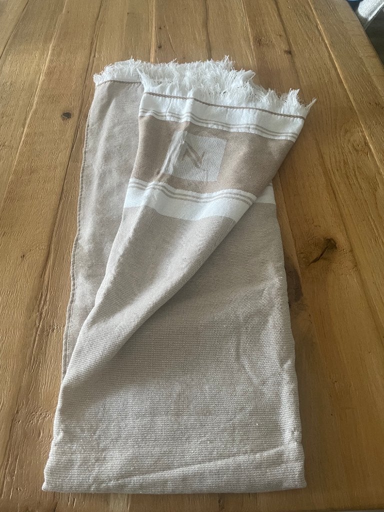 Nespresso Hamandoek 2 stuks, Ophalen, Nieuw, Beige, Handdoek