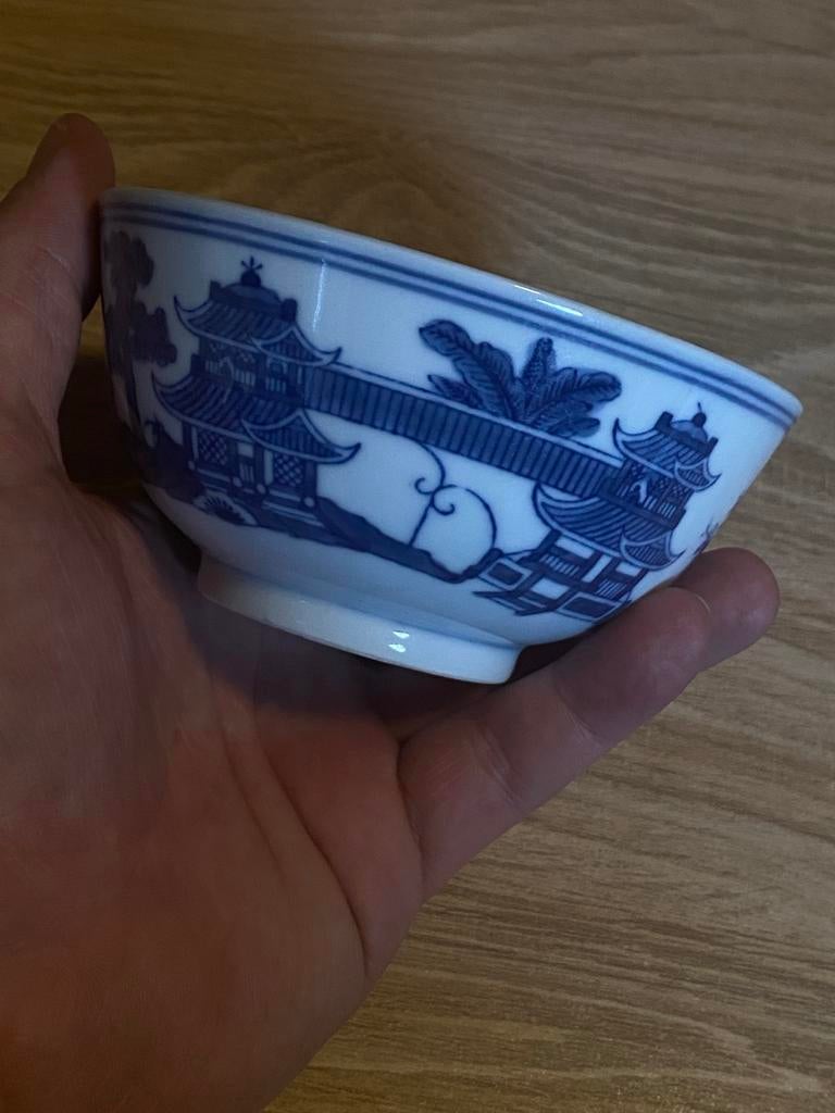 Vintage Chinees Porseleinen Kom - Jingdezhen Blauw/Wit, Antiek en Kunst, Ophalen