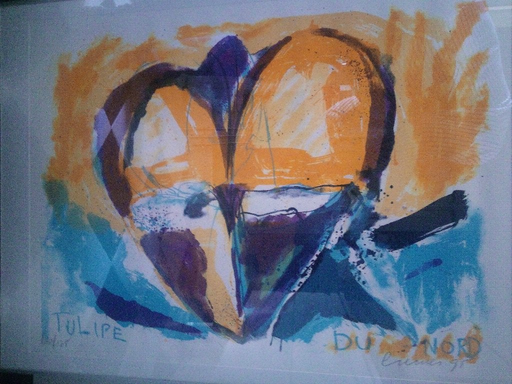 Jan cremer grote litho ingelijst met pp zo aan de muur, Ophalen, Lithografie, Dieren en Natuur, Gelimiteerde oplage