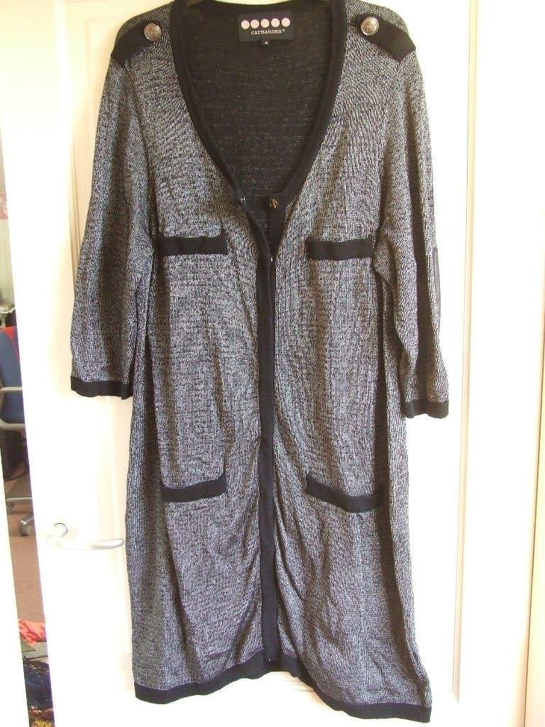 Only Carmakoma zgan gebreid zwart/zilver gemelleerd vest 48, Zwart, Maat 46/48 (XL) of groter, Ophalen of Verzenden, Zo goed als nieuw