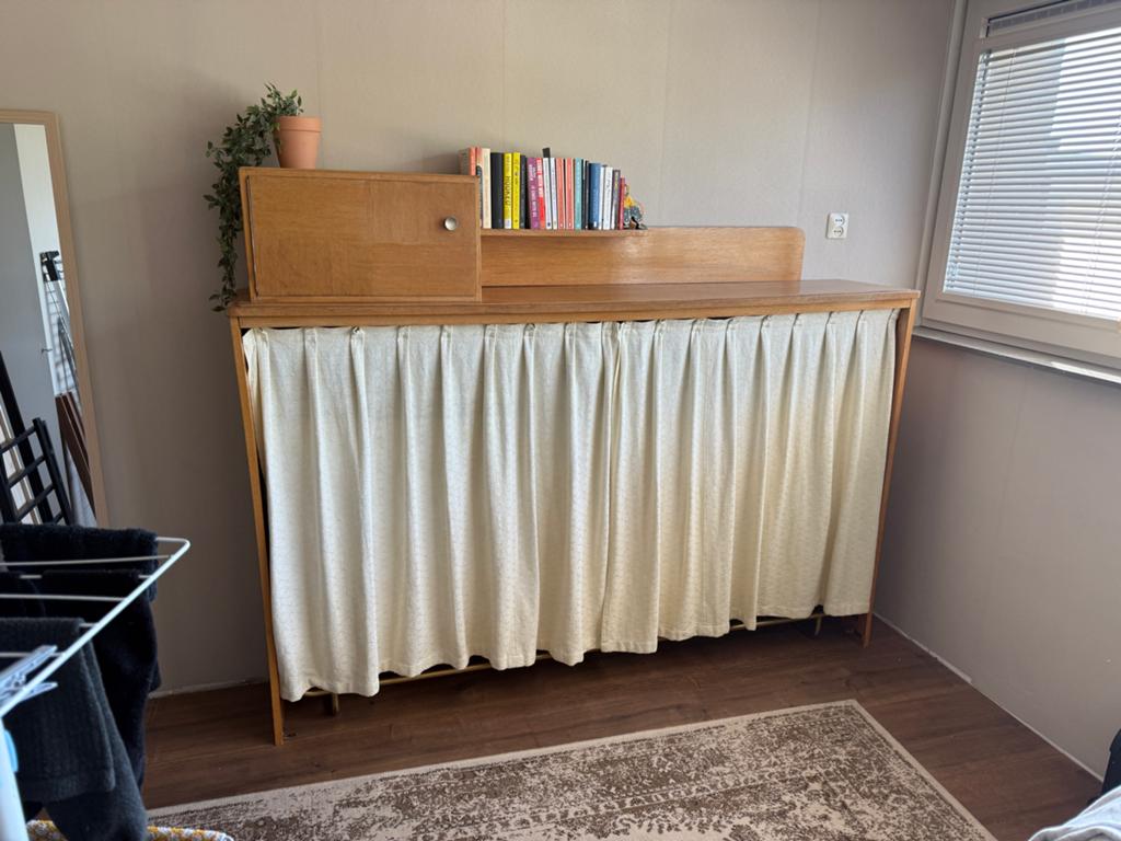 Vintage logeerbed Auping met Kast en Boekenplank, Ophalen