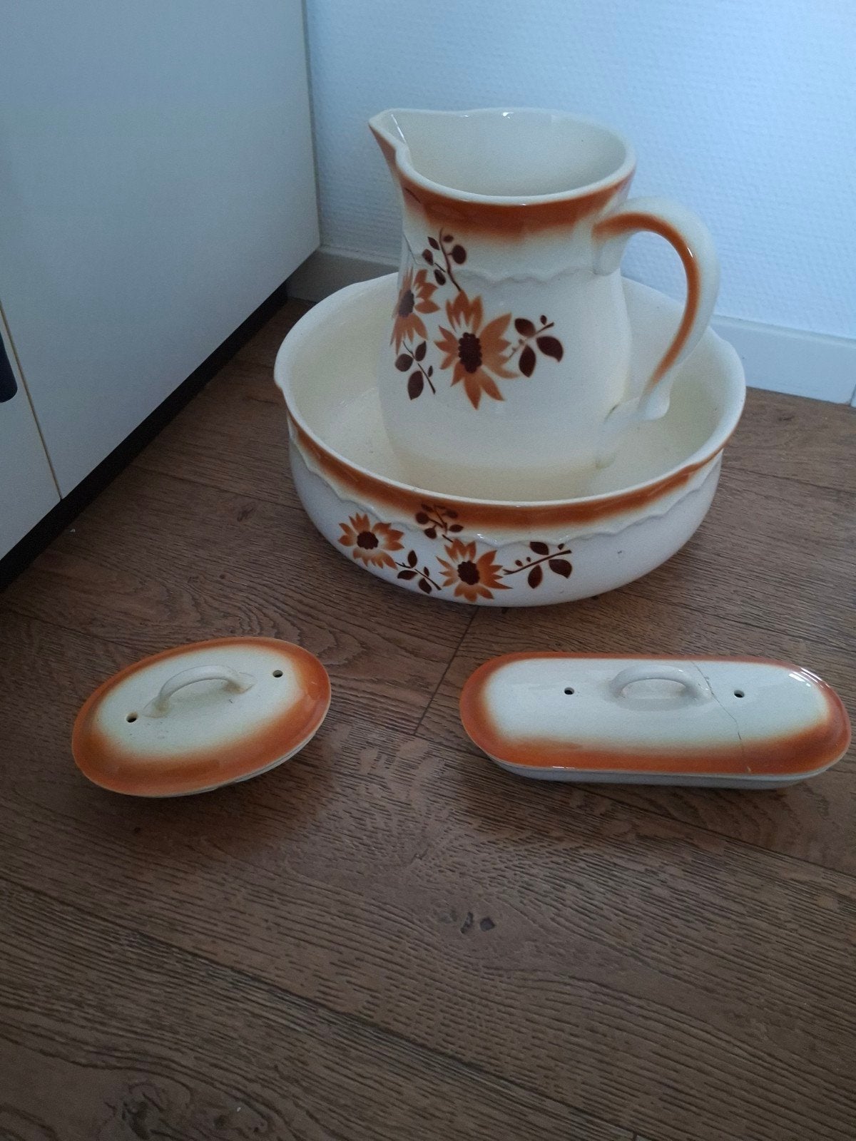 Antiek lampetstel uit de jaren '30 - met klein scheurtje, Antiek en Kunst, Antiek | Keramiek en Aardewerk, Ophalen