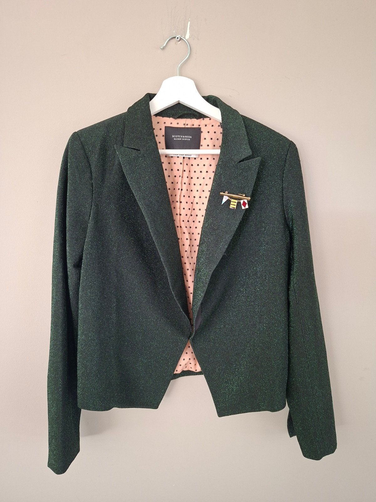 Scotch & Soda Jasje - Groen met glitter en sterrenvoering, Maat 38/40 (M), Scotch & Soda, Ophalen of Verzenden, Zo goed als nieuw