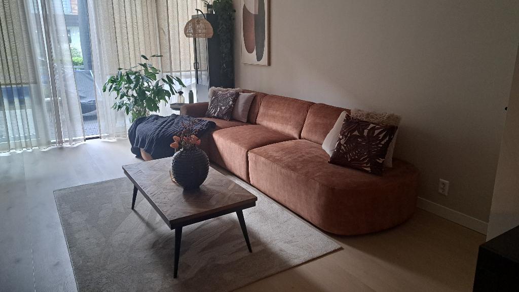 Zitmaxx Loungebank Cognac, Ophalen, Minder dan 75 cm, 300 cm of meer, Zo goed als nieuw