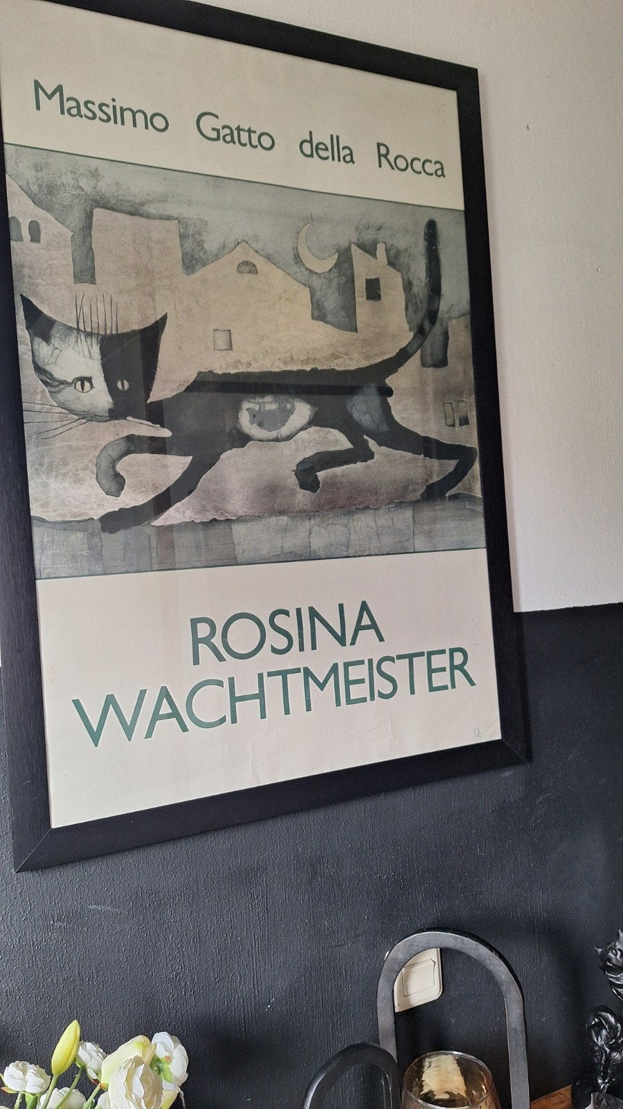 Grote Rosina Wachtmeister poster in zwarte lijst, Ophalen, Gebruikt, Oorspronkelijke maker, Foto of Poster