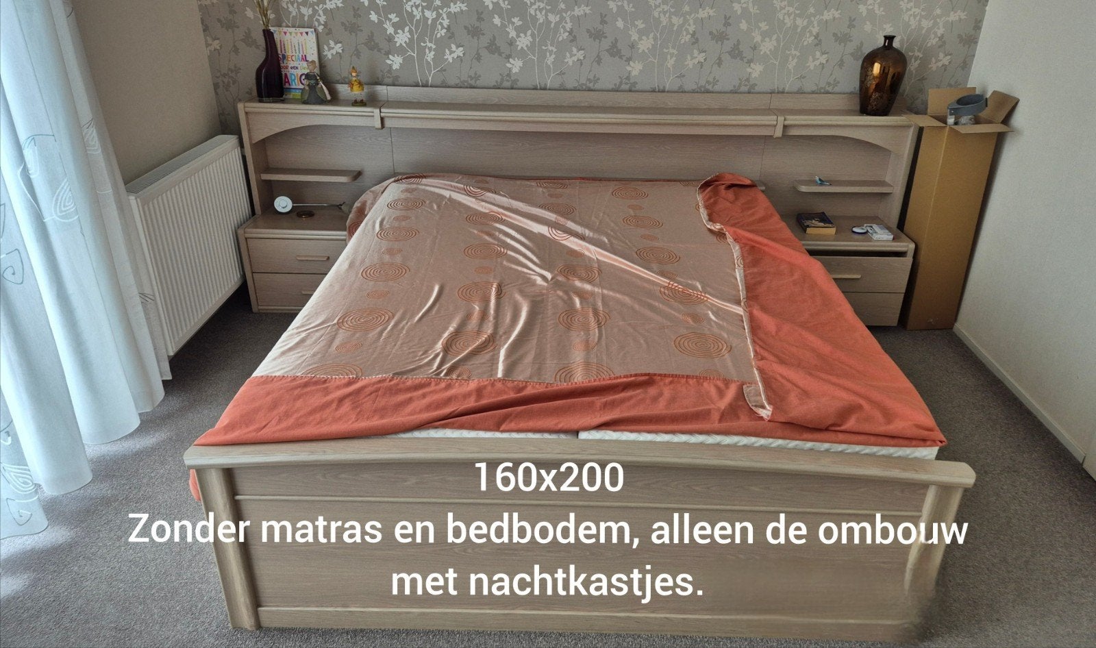 Bed 160x200  in nette staat., Overige materialen, Tweepersoons, Ophalen of Verzenden, Zo goed als nieuw