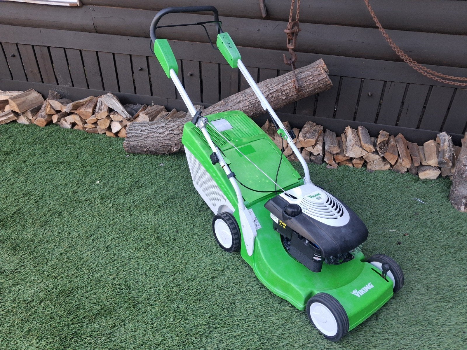 Viking MB 448 T grasmaaier, Tuin en Terras, Grasmaaiers, Ophalen, Cirkelmaaier, Opvangbak, Benzine-grasmaaier