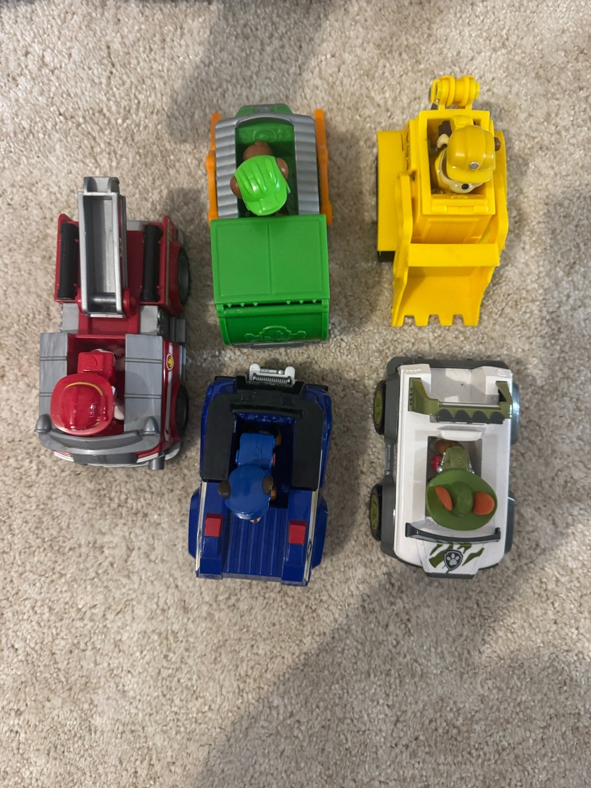 Paw Patrol voertuigen set (5 stuks), Kinderen en Baby's, Speelgoed | Speelgoedvoertuigen, Ophalen, Gebruikt