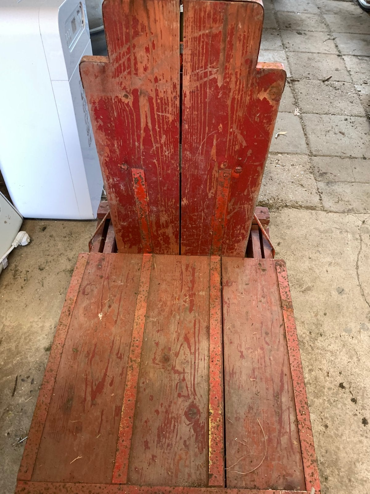 Oude bascule antiek curiosa 200 kilo, Ophalen