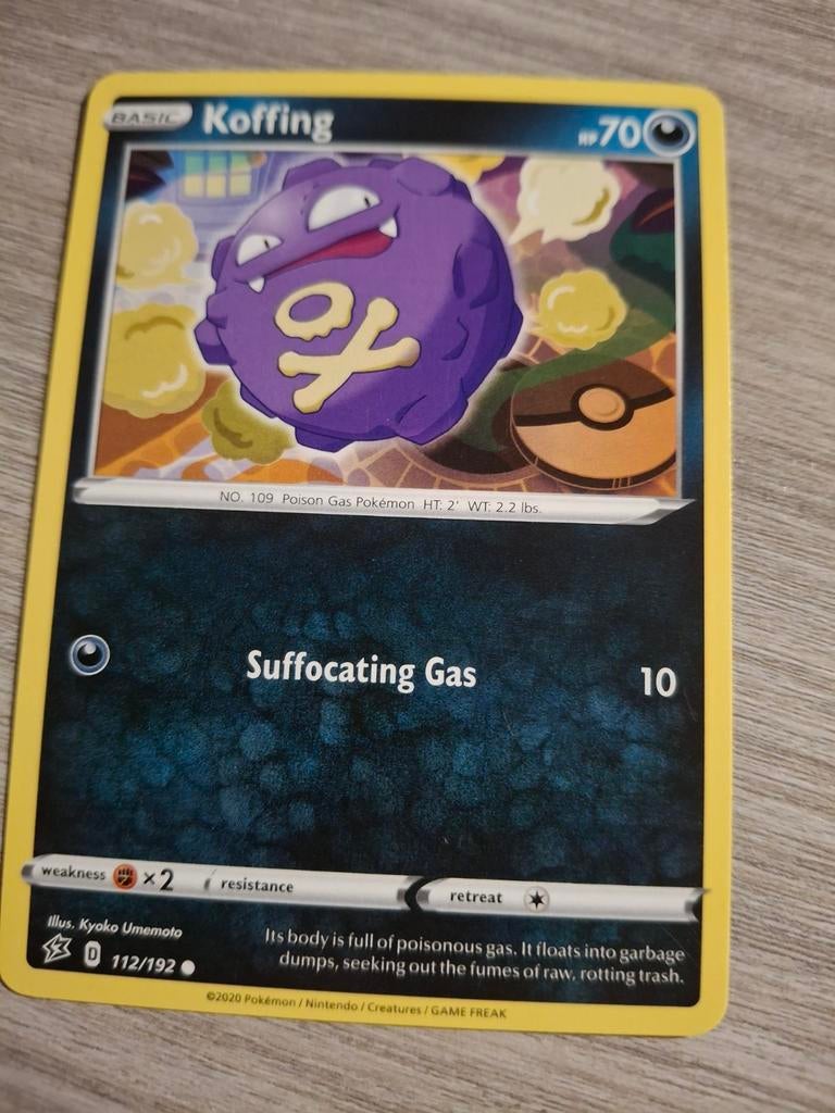 Pokémon Kaart Koffing 112/192 - Zo goed als nieuw, Ophalen of Verzenden, Zo goed als nieuw, Losse kaart