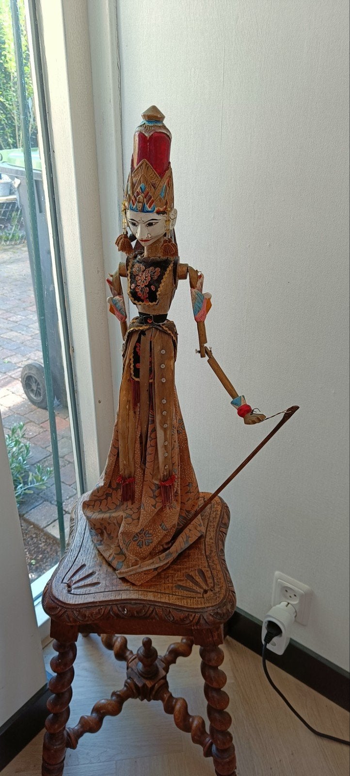 Traditionele Wayang Golek Stokpop uit Java, Indonesië, Ophalen
